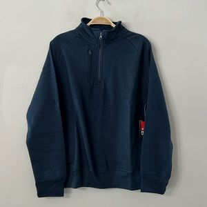 NEW BSN SPORTS WOMENS COTTON RICH FLEECE 1/4 ZIP SIZE: M